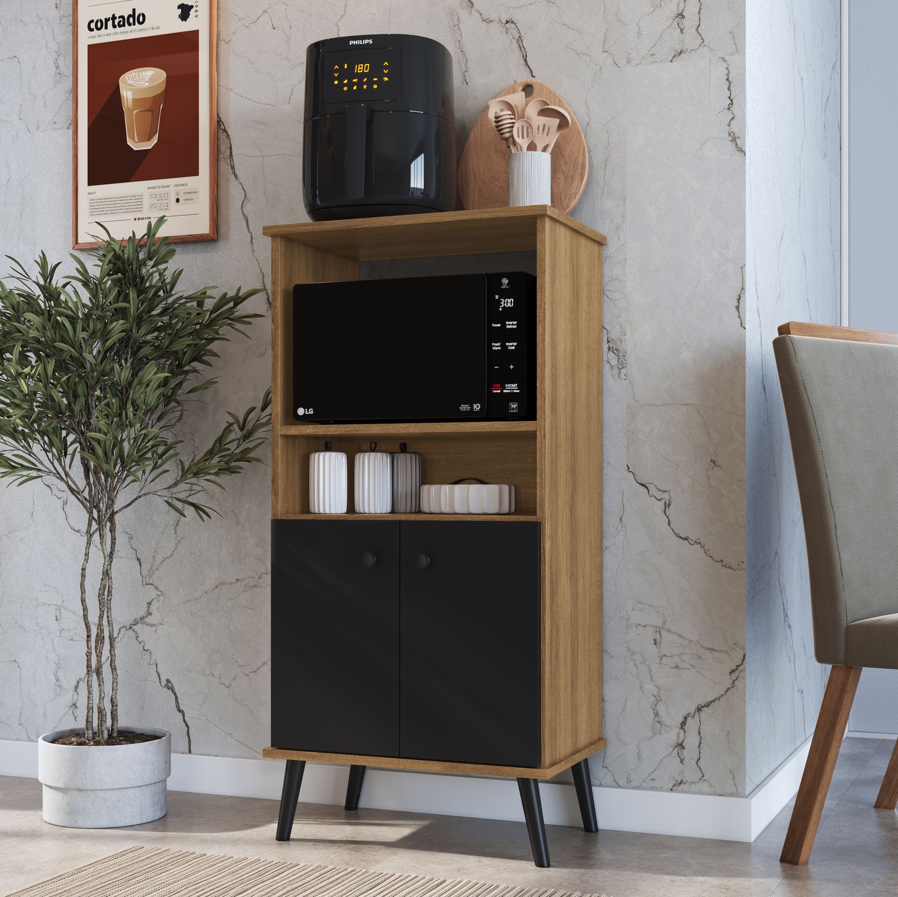 Balcão Forno e Micro-ondas